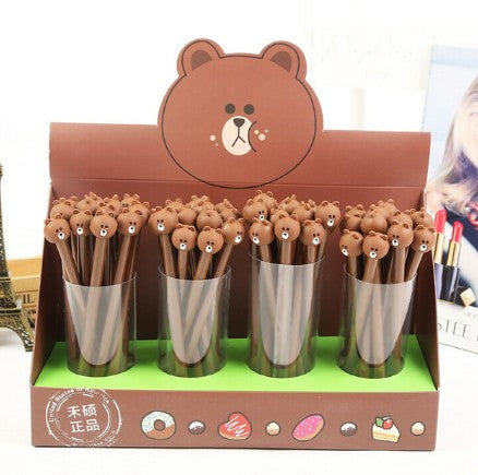 Brown Bear Cartoon Gel Ink Pen