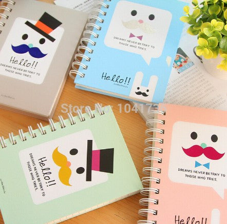 Mr. Beard Cartoon Gentle Man Pattern Coil Notebooks