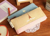 Cotton Cloth Zipped Pencil Case